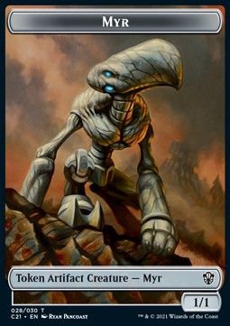 Myr Token (A 1/1) // Treasure Token⁣ - Commander: Strixhaven: Extras⁣ (Token)⁣ [T 28/7]