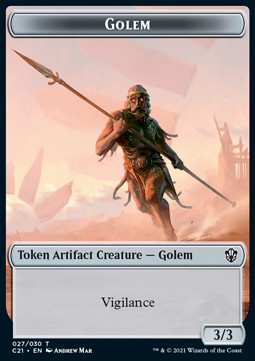 Golem Token (A 3/3 Vigilance) // Thopter Token (A 1/1)⁣ - Commander: Strixhaven: Extras⁣ (Token)⁣ [T 27/29]