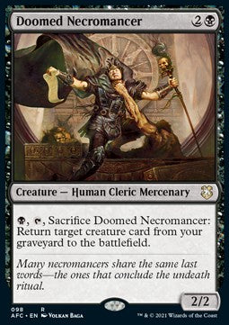 Doomed Necromancer⁣ - Commander: Adventures in the Forgotten Realms⁣ (Rare)⁣ [98]