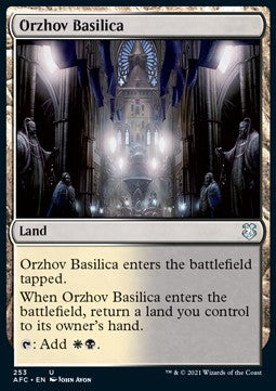 Orzhov Basilica⁣ - Commander: Adventures in the Forgotten Realms⁣ (Uncommon)⁣ [253]