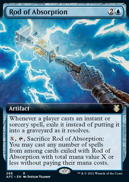 Rod of Absorption⁣ - Commander: Adventures in the Forgotten Realms: Extras⁣ (Rare)⁣ [288]