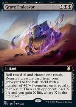 Grave Endeavor⁣ - Commander: Adventures in the Forgotten Realms: Extras⁣ (Rare)⁣ [293]