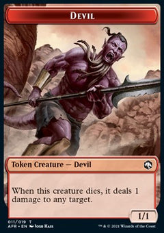 Devil Token (Red 1/1)⁣ - Adventures in the Forgotten Realms: Extras⁣ (Token)⁣ [T11]