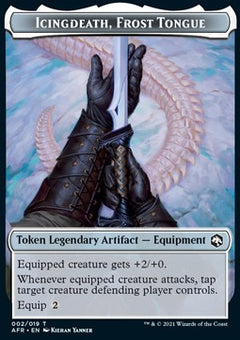 Icingdeath, Frost Tongue Token // Wolf Token (G 2/2)⁣ - Adventures in the Forgotten Realms: Extras⁣ (Token)⁣ [T 2/14]