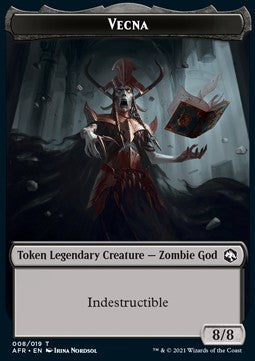 Vecna Token (B 8/8) // Wolf Token (G 2/2)⁣ - Adventures in the Forgotten Realms: Extras⁣ (Token)⁣ [T 8/14]