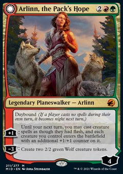 Arlinn, the Pack's Hope // Arlinn, the Moon's Fury⁣ - Innistrad: Midnight Hunt⁣ (Mythic)⁣ [211]
