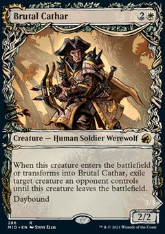 Brutal Cathar // Moonrage Brute⁣ - Innistrad: Midnight Hunt: Extras⁣ (Rare)⁣ [286]