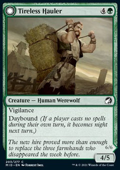 Tireless Hauler // Dire-Strain Brawler⁣ - Innistrad: Midnight Hunt⁣ (Common)⁣ [203]