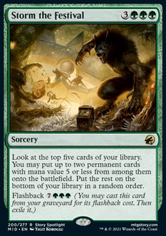 Storm the Festival⁣ - Innistrad: Midnight Hunt⁣ (Rare)⁣ [200]