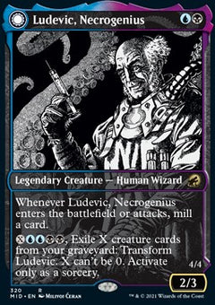 Ludevic, Necrogenius // Olag, Ludevic's Hubris⁣ - Innistrad: Midnight Hunt: Extras⁣ (Rare)⁣ [320]