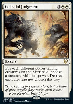 Celestial Judgment (V.1)⁣ - Commander: Innistrad: Midnight Hunt⁣ (Rare)⁣ [5]