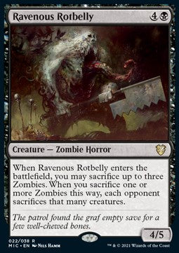Ravenous Rotbelly (V.1)⁣ - Commander: Innistrad: Midnight Hunt⁣ (Rare)⁣ [22]