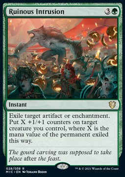 Ruinous Intrusion (V.1)⁣ - Commander: Innistrad: Midnight Hunt⁣ (Rare)⁣ [28]