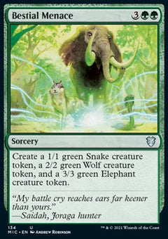 Bestial Menace⁣ - Commander: Innistrad: Midnight Hunt⁣ (Uncommon)⁣ [134]