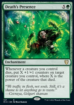 Death's Presence⁣ - Commander: Innistrad: Midnight Hunt⁣ (Rare)⁣ [137]