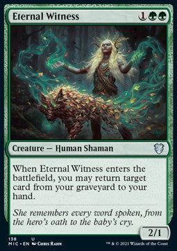 Eternal Witness⁣ - Commander: Innistrad: Midnight Hunt⁣ (Uncommon)⁣ [138]