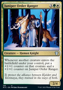Juniper Order Ranger⁣ - Commander: Innistrad: Midnight Hunt⁣ (Uncommon)⁣ [153]