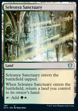 Selesnya Sanctuary⁣ - Commander: Innistrad: Midnight Hunt⁣ (Uncommon)⁣ [180]