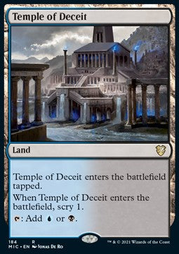 Temple of Deceit⁣ - Commander: Innistrad: Midnight Hunt⁣ (Rare)⁣ [184]