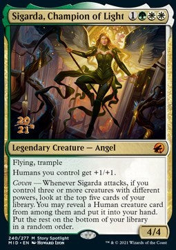 Sigarda, Champion of Light (V.1)⁣ - Innistrad: Midnight Hunt: Promos⁣ (Mythic)⁣ [240]
