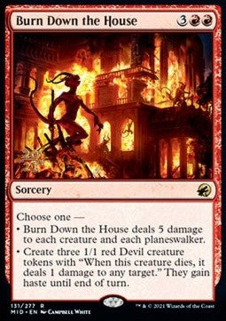 Burn Down the House (V.1)⁣ - Innistrad: Midnight Hunt: Promos⁣ (Rare)⁣ [131]