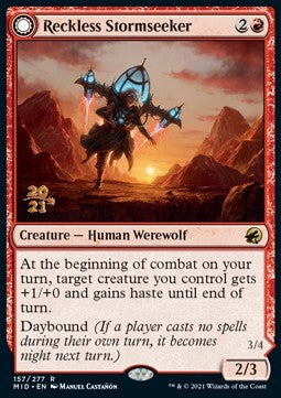 Reckless Stormseeker // Storm-Charged Slasher⁣ - Innistrad: Midnight Hunt: Promos⁣ (Rare)⁣ [157]