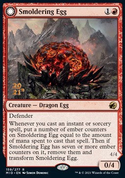 Smoldering Egg // Ashmouth Dragon⁣ - Innistrad: Midnight Hunt: Promos⁣ (Rare)⁣ [159]