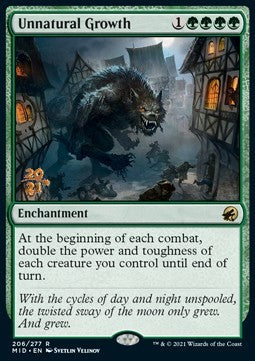 Unnatural Growth (V.1)⁣ - Innistrad: Midnight Hunt: Promos⁣ (Rare)⁣ [206]