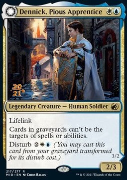 Dennick, Pious Apprentice // Dennick, Pious Apparition⁣ - Innistrad: Midnight Hunt: Promos⁣ (Rare)⁣ [217]