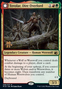 Tovolar, Dire Overlord // Tovolar, the Midnight Scourge⁣ - Innistrad: Midnight Hunt: Promos⁣ (Rare)⁣ [246]