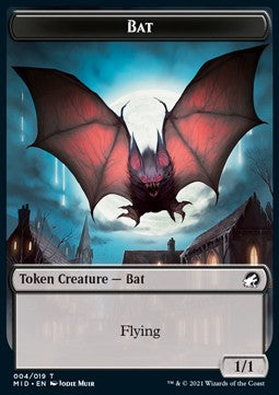Bat Token (Black 1/1)⁣ - Innistrad: Midnight Hunt: Extras⁣ (Token)⁣ [T04]