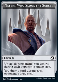 Teferi, Who Slows the Sunset Emblem⁣ - Innistrad: Midnight Hunt: Extras⁣ (Token)⁣ [T17]