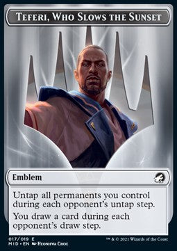Teferi, Who Slows the Sunset Emblem⁣ - Innistrad: Midnight Hunt: Extras⁣ (Token)⁣ [T17]