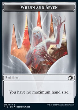 Wrenn and Seven Emblem⁣ - Innistrad: Midnight Hunt: Extras⁣ (Token)⁣ [T18]