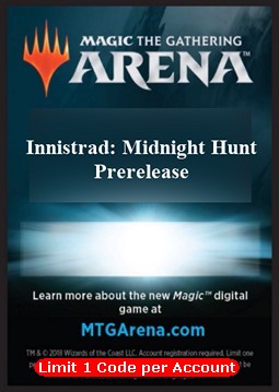 Arena Code Card (Prerelease)⁣ - Innistrad: Midnight Hunt: Extras⁣ (Code Card)