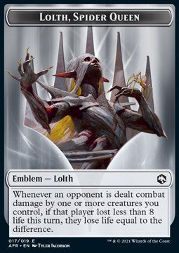 Lolth, Spider Queen Emblem // Spider Token (B 2/1)⁣ - Adventures in the Forgotten Realms: Extras⁣ (Token)⁣ [T 17/7]
