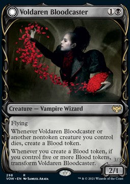 Voldaren Bloodcaster // Bloodbat Summoner (V.1)⁣ - Innistrad: Crimson Vow: Extras⁣ (Rare)⁣ [298]