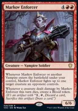 Markov Enforcer (V.1)⁣ - Commander: Innistrad: Crimson Vow⁣ (Rare)⁣ [26]