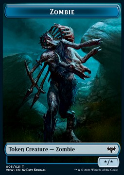 Zombie Token (U */*) // Human Token (W 1/1)⁣ - Innistrad: Crimson Vow: Extras⁣ (Token)⁣ [T 5/1]