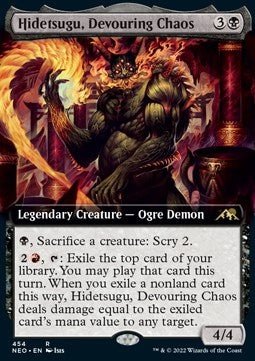 Hidetsugu, Devouring Chaos (V.2)⁣ - Kamigawa: Neon Dynasty: Extras⁣ (Rare)⁣ [454]