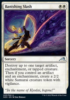 Banishing Slash⁣ - Kamigawa: Neon Dynasty⁣ (Uncommon)⁣ [3]