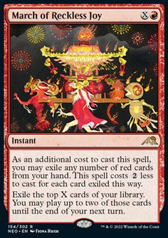 March of Reckless Joy⁣ - Kamigawa: Neon Dynasty⁣ (Rare)⁣ [154]