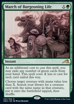 March of Burgeoning Life⁣ - Kamigawa: Neon Dynasty⁣ (Rare)⁣ [201]
