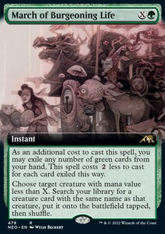 March of Burgeoning Life (V.2)⁣ - Kamigawa: Neon Dynasty: Extras⁣ (Rare)⁣ [479]