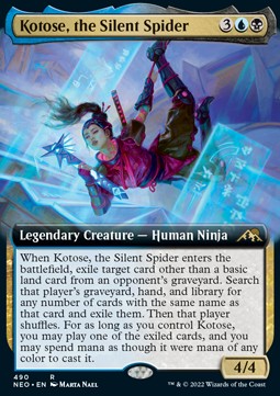 Kotose, the Silent Spider (V.2)⁣ - Kamigawa: Neon Dynasty: Extras⁣ (Rare)⁣ [490]