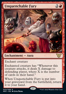 Unquenchable Fury (V.1)⁣ - Commander: Kamigawa: Neon Dynasty⁣ (Rare)⁣ [23]