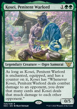 Kosei, Penitent Warlord (V.1)⁣ - Commander: Kamigawa: Neon Dynasty⁣ (Rare)⁣ [26]