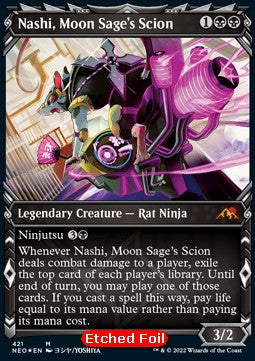 Nashi, Moon Sage's Scion (V.3)⁣ - Kamigawa: Neon Dynasty: Extras⁣ (Mythic)⁣ [421]