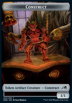 Construct Token (A 1/1) // Samurai Token (W 2/2)⁣ - Kamigawa: Neon Dynasty: Extras⁣ (Token)⁣ [T 15/3]