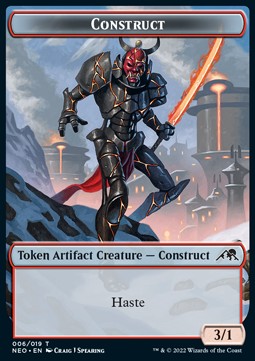Construct Token (R 3/1) // Spirit Token (C 1/1)⁣ - Kamigawa: Neon Dynasty: Extras⁣ (Token)⁣ [T 6/2]